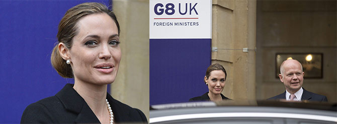 Angelina Jolie G8 toplantısında