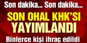 Son OHAL KHK’sı yayımlandı (701 sayılı Kanun Hükmünde Kararname)