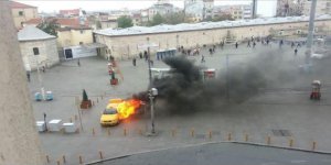 Cezaya kızdı, taksiyi yaktı!