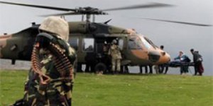 PKKlı leşlerini helikopterle taşıdılar