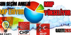 Son seçim anketi AKP oyları eriyor,MHP oyları yükseliyor